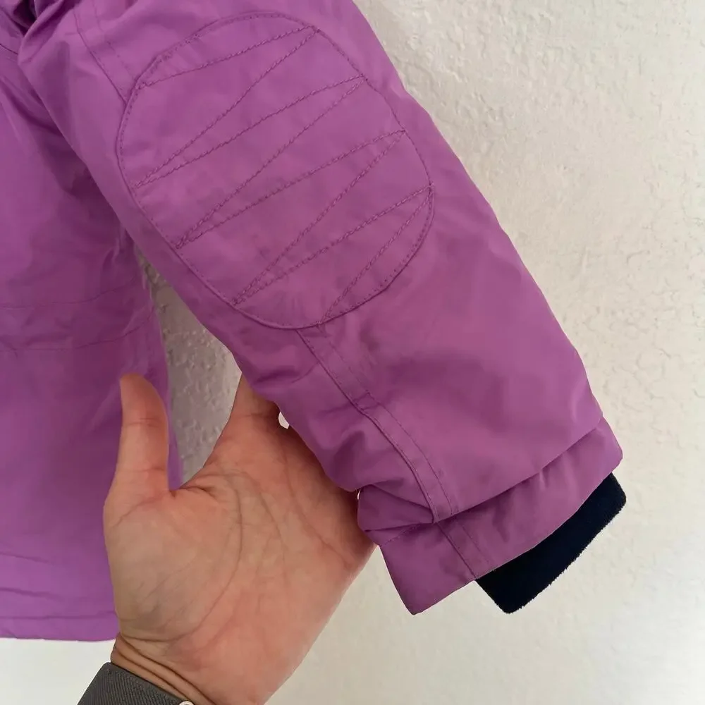 Lands' End Kids Purple Faux Fur Trim Expedition Winter Parka Jacket Size 4T